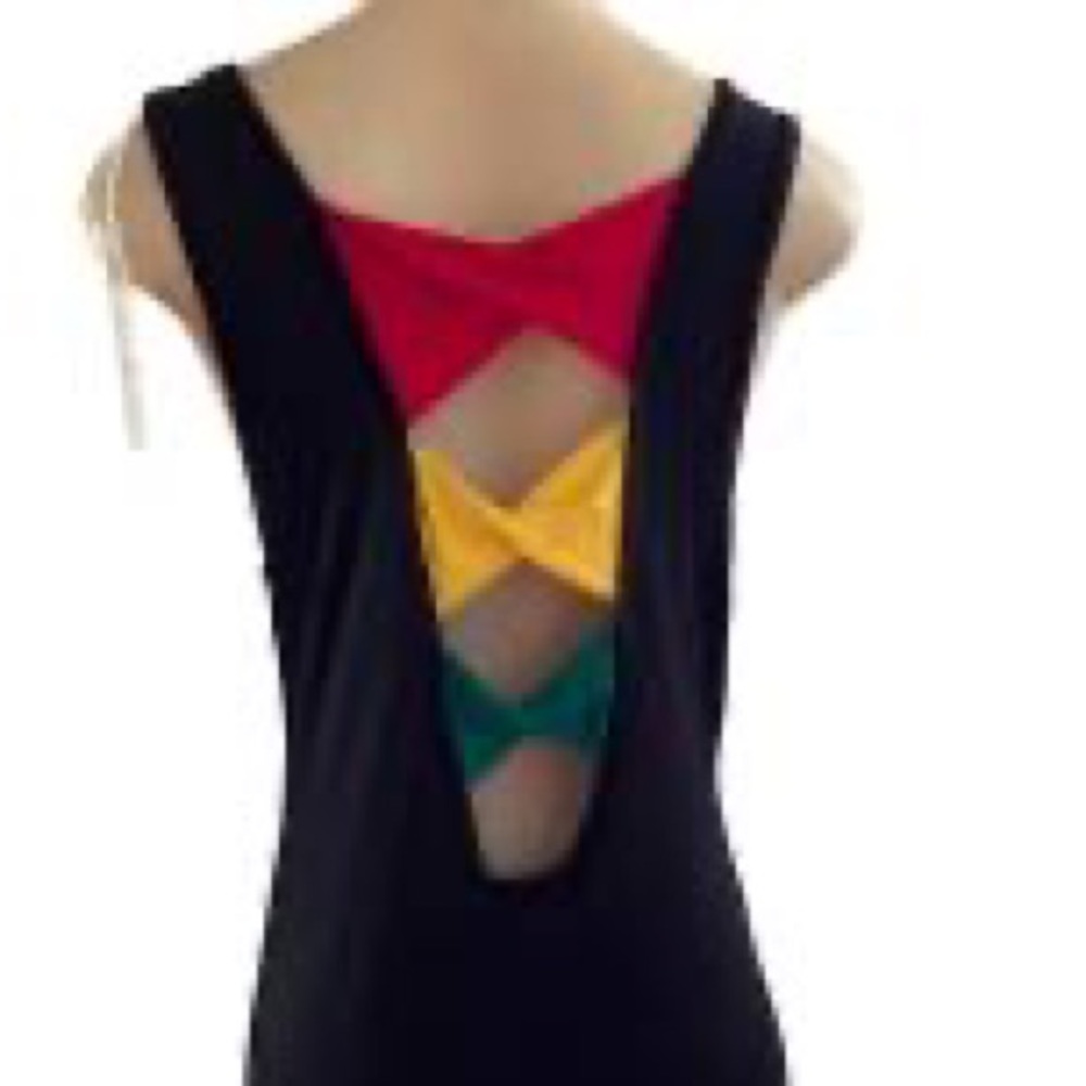 Rasta Bow Mini Dress - Picture 3 of 4